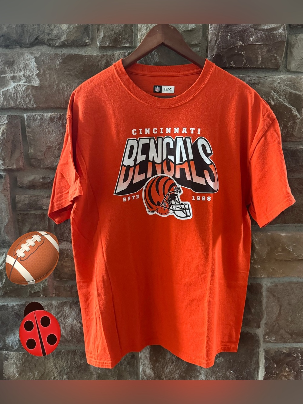 Cincinnati Bengals Orange Graphic Tee -XL